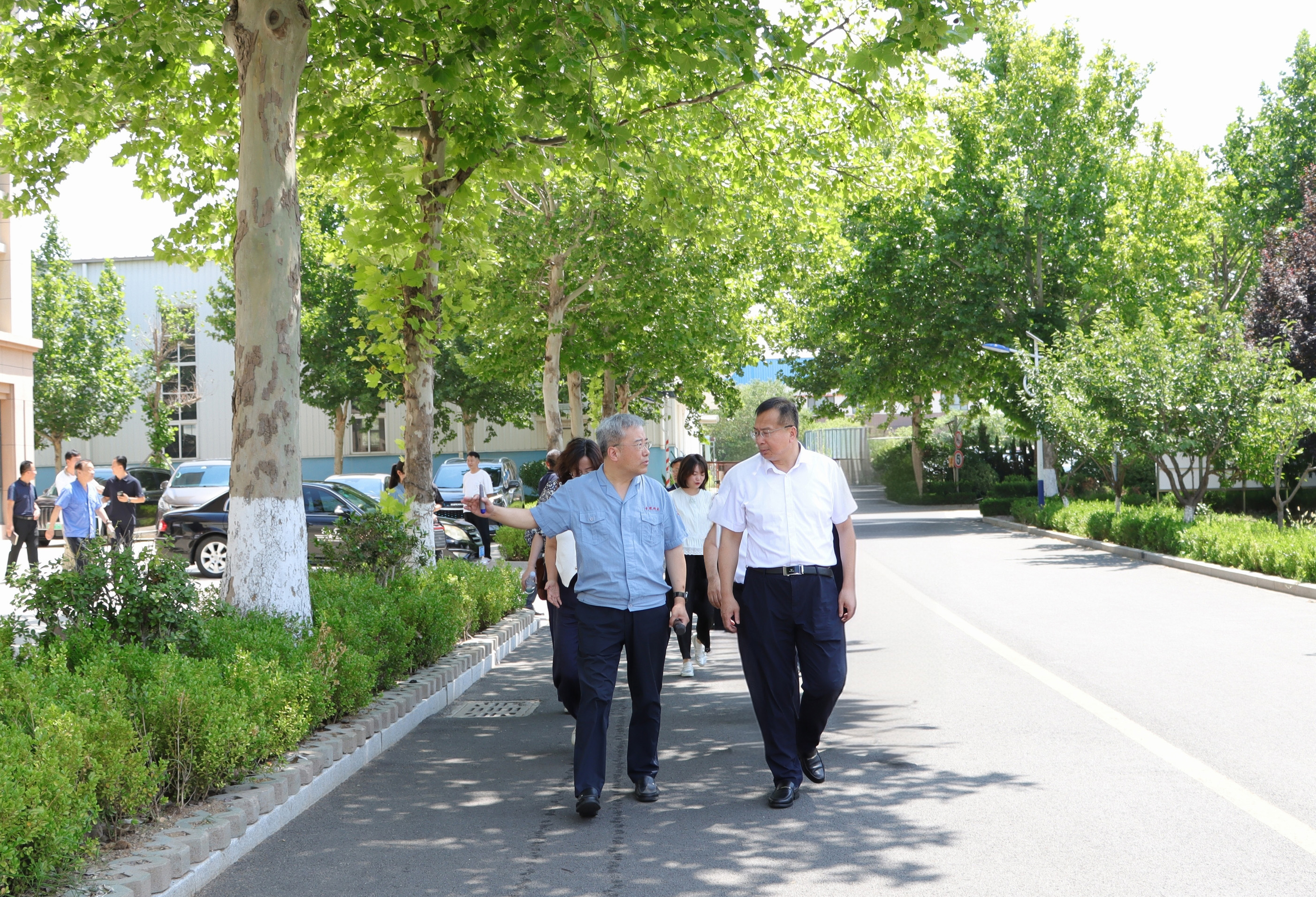 青岛市科协党组书记、主席王崇江一行莅临青缆考察调研